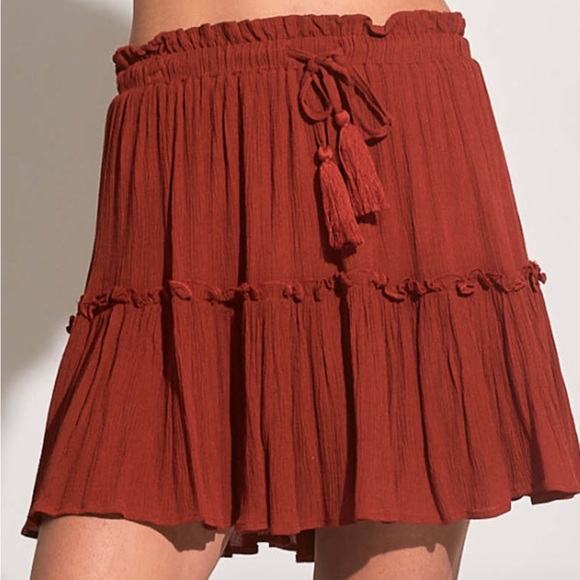 Elan Ruffle Mini Skirt - Picture 2 of 6